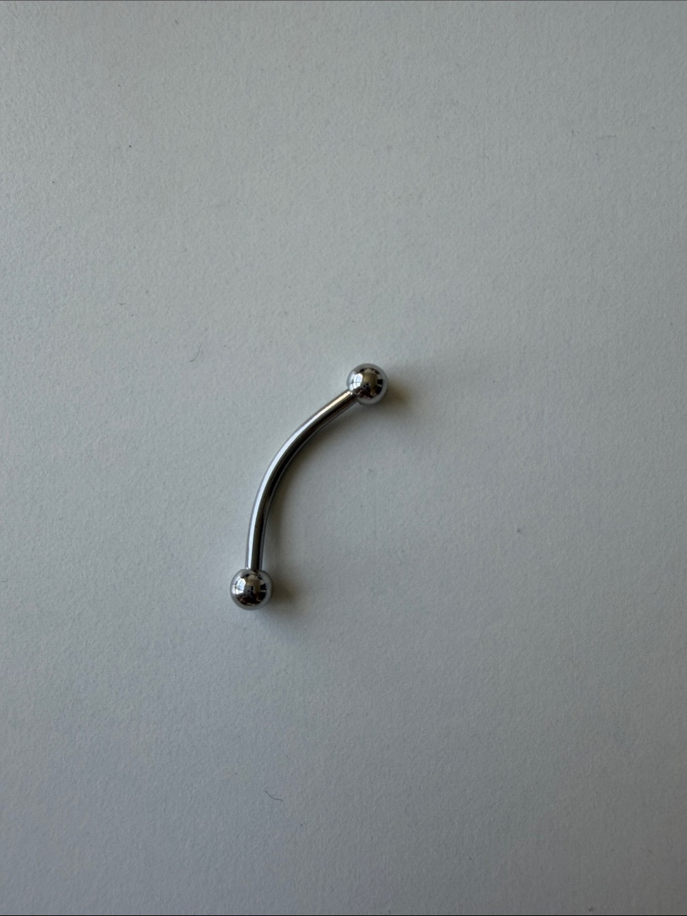 surgical stainless steel 16G curved barbell eyebrow tongue snake eyes earring